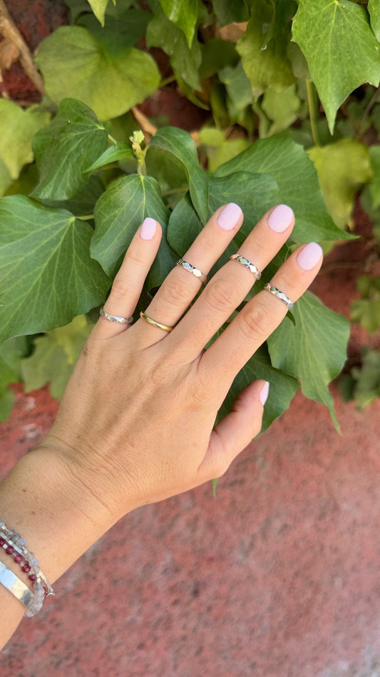 Anillo Midi Facetado