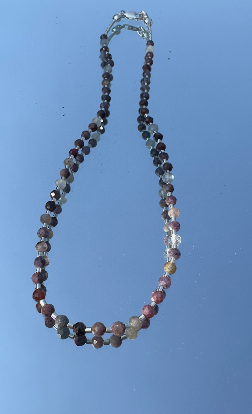 Chocker Sin Fin Rubí, Amatista y Turmalina