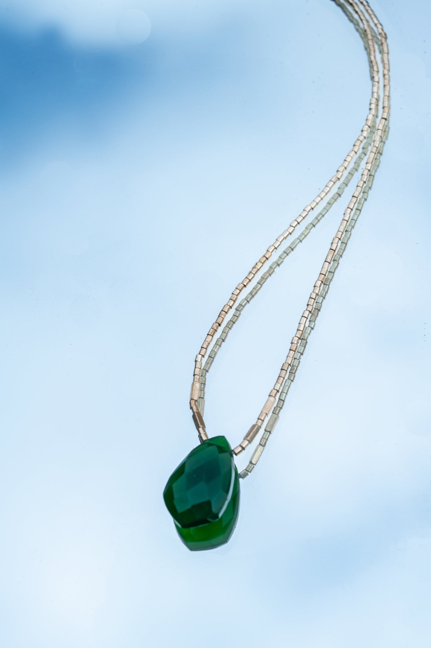 Collar Diamante Ónix Verde