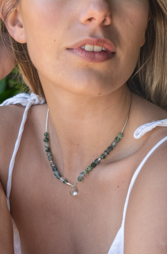 Collar Blend Cuarzo y Jade