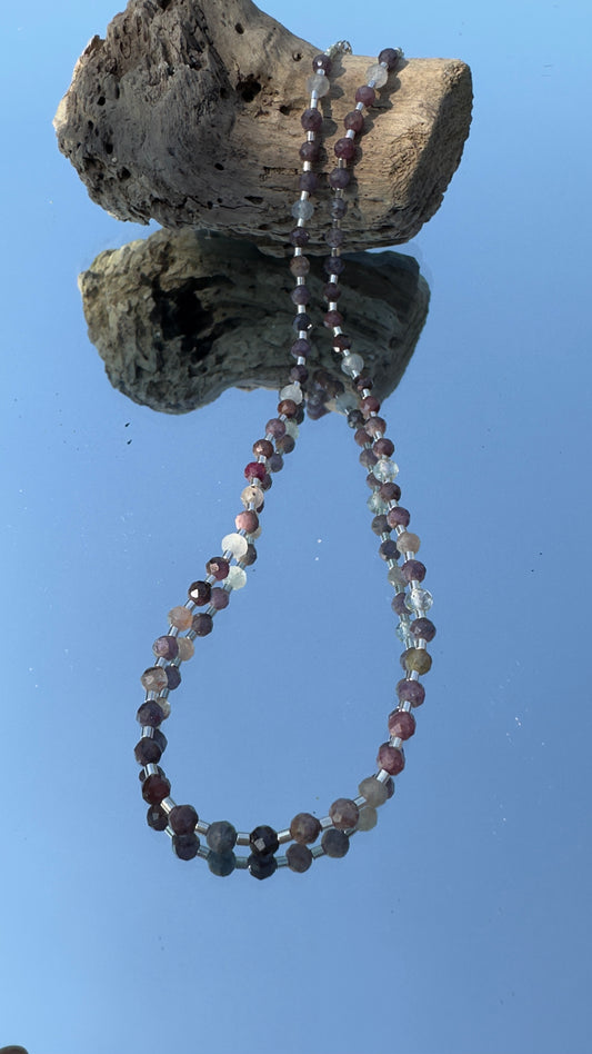 Chocker Sin Fin Rubí, Amatista y Turmalina